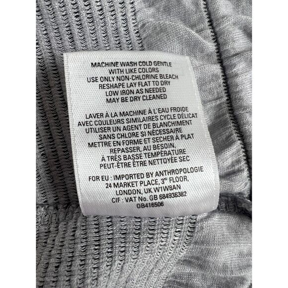 Anthropologie Deletta Women's Split Back V-Neck Tank Top Gray Stripe Size XS - Picture 8 of 12